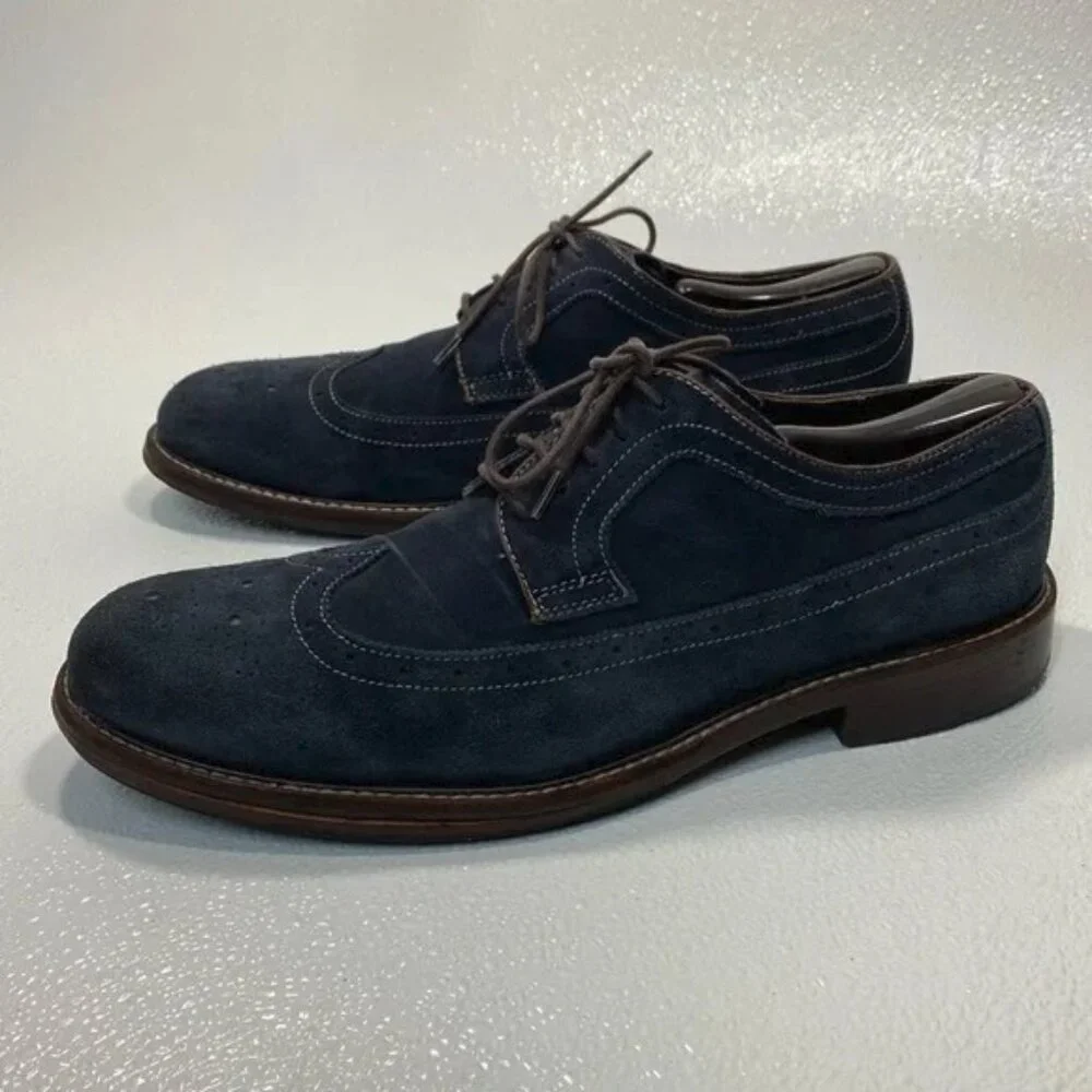 Johnston and Murphy Mens Suede Leather Casual Oxford Comfortable Shoes Size 12 M